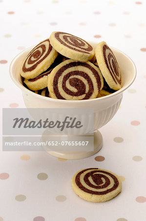 Rolled shortbread cookies