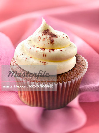 Red velvet-style cupcake