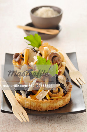 Mushroom and parmesan tartlet Mushroom and parmesan tartlet