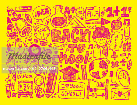 doodle back to school background