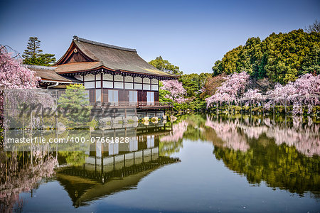 Kyoto, Japan gardens at Heian Shrine.