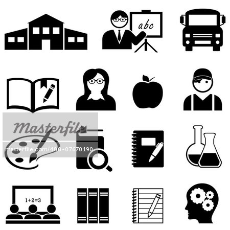 Learning, education and back to school icon set