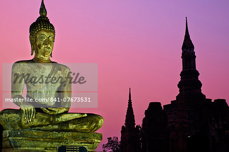 Wat Mahatat, Sukhothai Historical Park, UNESCO World Heritage Site, Sukhothai, Thailand, Southeast Asia, Asia