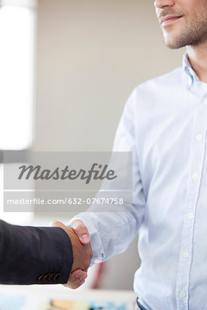 Client shaking hands with businessman