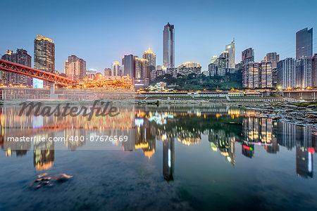 Chongqing, China across the Jialing River.