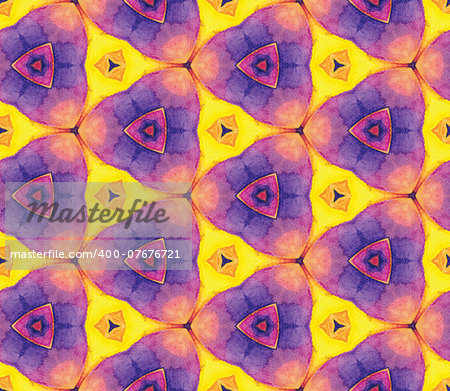 Abstract seamless retro pattern.Watercolor.