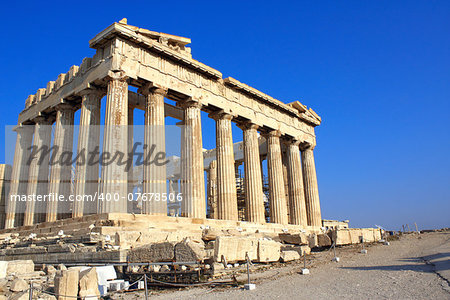 Parthenon on the Acropolis in Athens, Greece