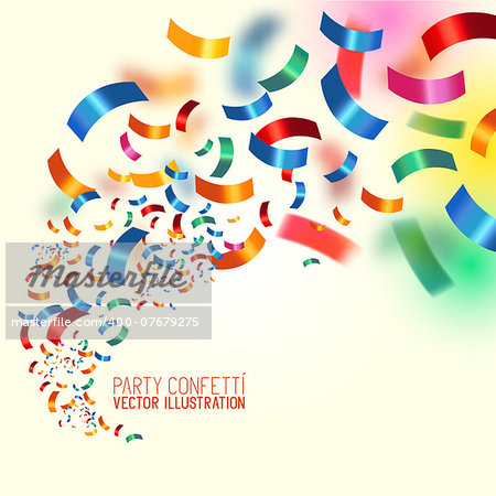 Party Confetti. Colourful confetti background vector illustration.