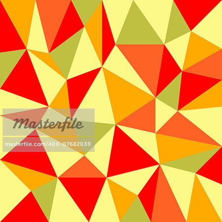 background with irregular tessellations pattern - triangular design in retro autumn colors