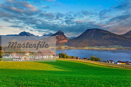 Austria, Osterreich, Salzburg, Flachgau. Wolfgangsee lake. St Wolfgang.