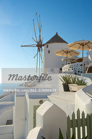 Windmill in Oia, Santorini, Cyclades, Greece