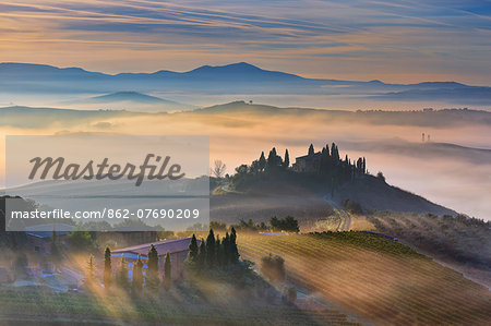 Italy, Tuscany, Siena district, Orcia Valley, Podere Belvedere near San Quirico d'Orcia.