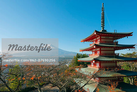 Asia, Japan, Honshu, Mt Fuji 3776m, Arakura Sengen Jinja, Unesco World Heritage site