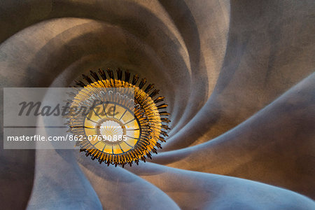 Ceiling of noble floor, Casa Batllo, Barcelona, Catalonia, Spain