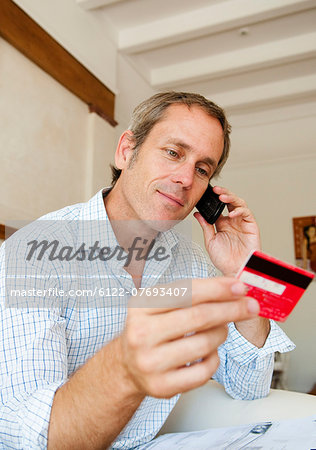 Man pays with credit card