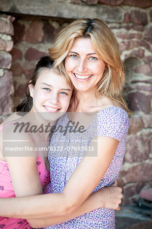 Mother and older daughter portrait