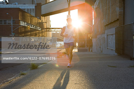 Runner and sunlight