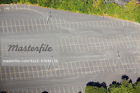 Empty parking lot, Newport County, Rhode Island, USA