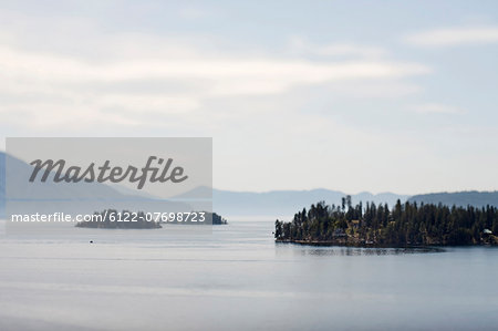 Islands in mountain lake