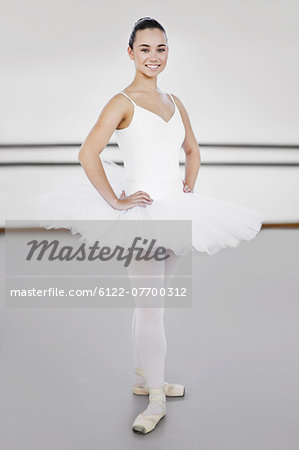 Ballet dancer standing in studio