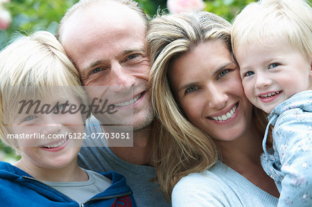 Close up of smiling family