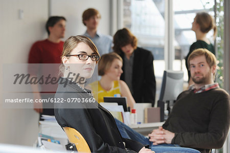 Business people working in office