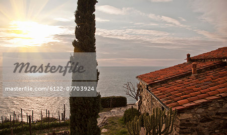 House overlooking coastline