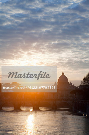 St Peters Basilica and bridge on canal