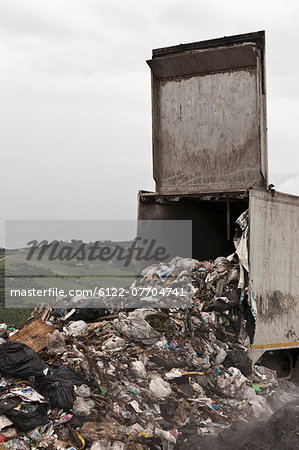 Machinery at garbage collection center