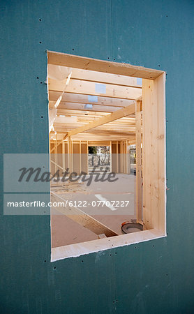 Window of building under construction