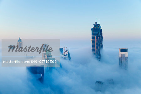 Downtown Dubai at dawn, United Arab Emirates