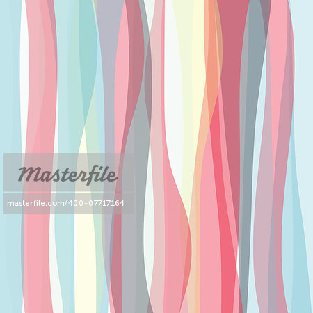 Seamless colorful striped wave background. Vector illustration