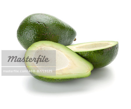 Ripe avocado. Isolated on white background