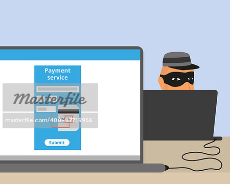 Thief connected to your laptop while you doing online payment