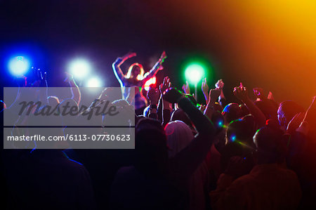 Audience enjoying music concert Audience enjoying music concert