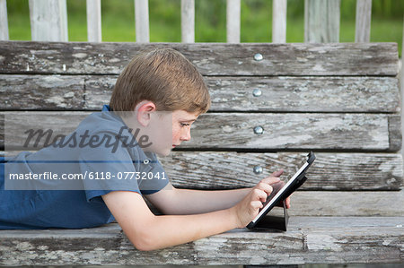 A young boy outdoors.