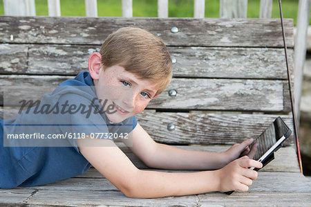 A young boy outdoors.