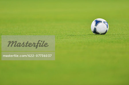 Soccer ball on grassland