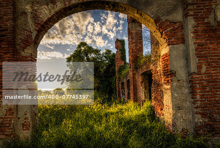 A nice view of abandoned farm near Milan,italy.