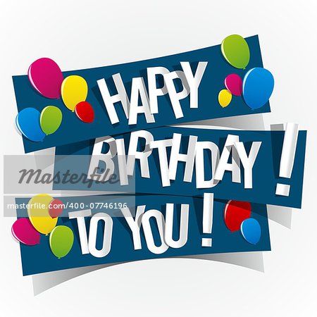 Happy Birthday Card vector illustration