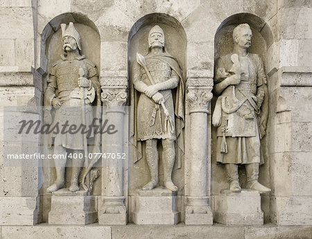 Guardian statues from Buda walls