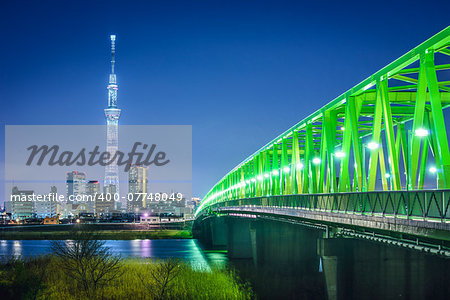 Tokyo, Japan skyline with Tokyo Skytree.