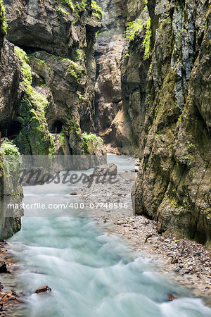 Image of river Partnachklamm in Garmisch-Partenkirchen, Germany