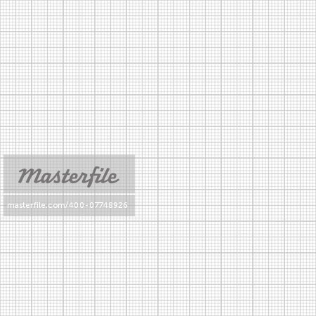 Grey millimeter paper, vector image, seamless background