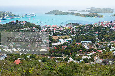 Looking out over Charlotte Amalie, St. Thomas, Virgin Islands