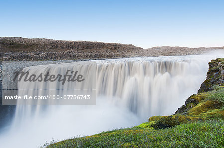 Dettifoss is the most powerful waterfall on Iceland and in the whole Europe. It is located in Jokulsargljufur National Park the northeasten Iceland on the river Jokulsa a Fjollum. Long exposure