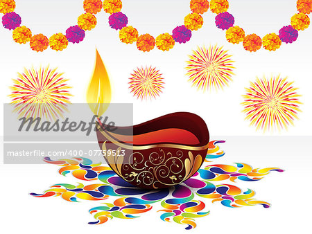 abstract diwali background vector illustration
