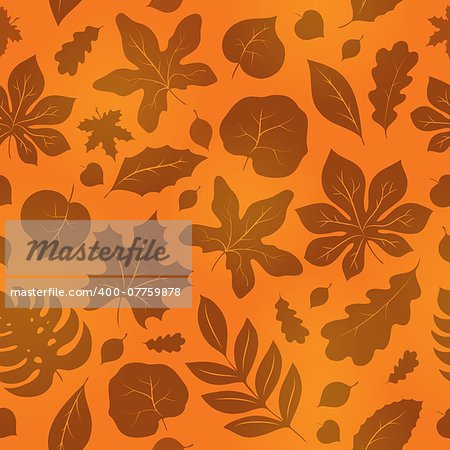 Seamless background with leaves 1 - eps10 vector illustration.