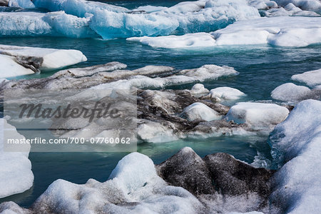 Close-up of ice floating in lake, Jokulsarlon, Iceland