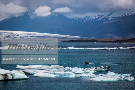 Scenic view of glacial lake, Jokulsarlon, Iceland